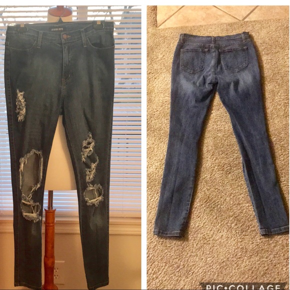 Distressed Stretch Jeans - Picture 4 of 7